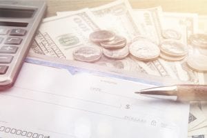 Money and checkbook