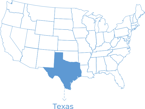 Texas Business Loans map image